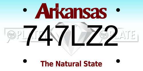 747LZ2 Arkansas License Plate
