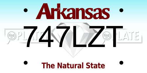 747LZT Arkansas License Plate
