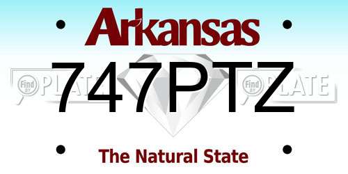 747PTZ Arkansas License Plate