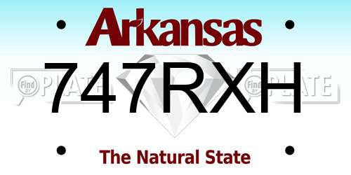 747RXH Arkansas License Plate