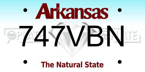 747VBN Arkansas License Plate