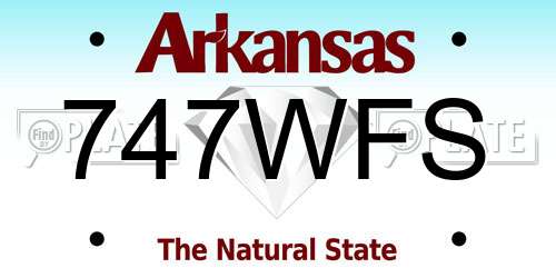 747WFS Arkansas License Plate