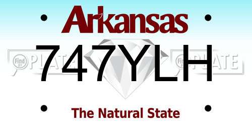 747YLH Arkansas License Plate