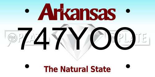 747YOO Arkansas License Plate