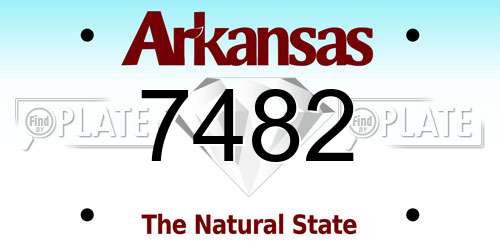 7482 Arkansas License Plate