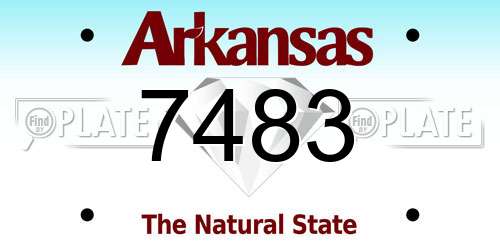 7483 Arkansas License Plate