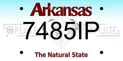 7485IP Arkansas License Plate