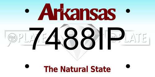 7488IP Arkansas License Plate