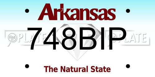 748BIP Arkansas License Plate