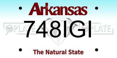 748IGI Arkansas License Plate