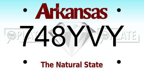 748YVY Arkansas License Plate