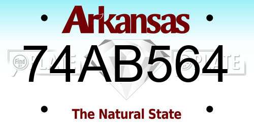 74AB564 Arkansas License Plate