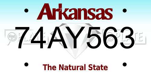 74AY563 Arkansas License Plate