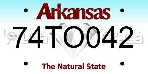 74TO042 Arkansas License Plate