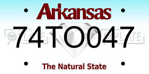 74TO047 Arkansas License Plate