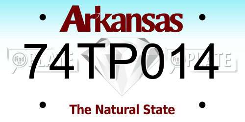 74TP014 Arkansas License Plate