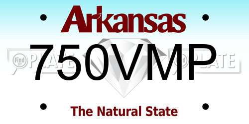 750VMP Arkansas License Plate
