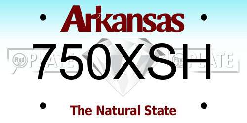 750XSH Arkansas License Plate