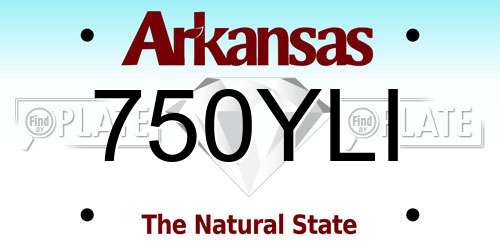750YLI Arkansas License Plate