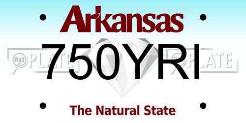 750YRI Arkansas License Plate