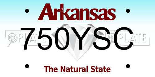 750YSC Arkansas License Plate