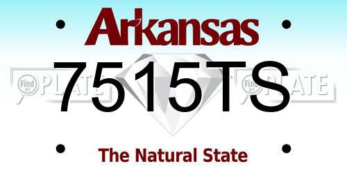 7515TS Arkansas License Plate