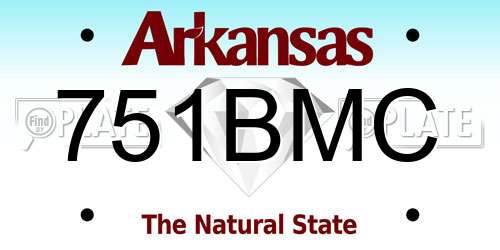 751BMC Arkansas License Plate