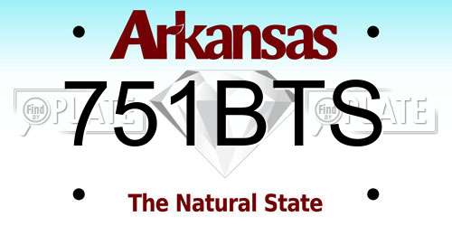 751BTS Arkansas License Plate