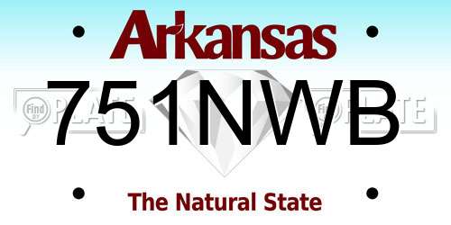 751NWB Arkansas License Plate
