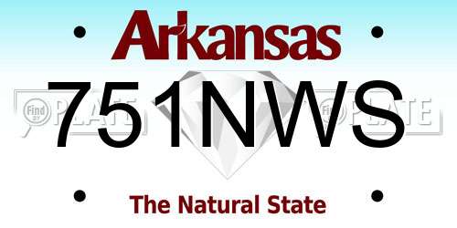 751NWS Arkansas License Plate