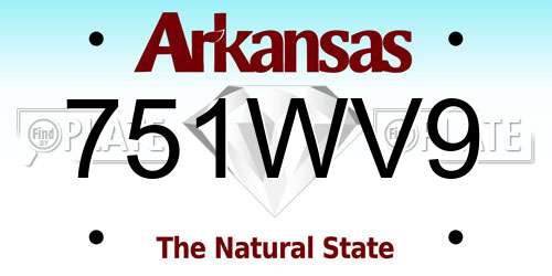 751WV9 Arkansas License Plate
