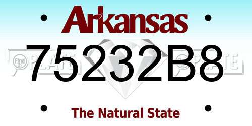75232B8 Arkansas License Plate