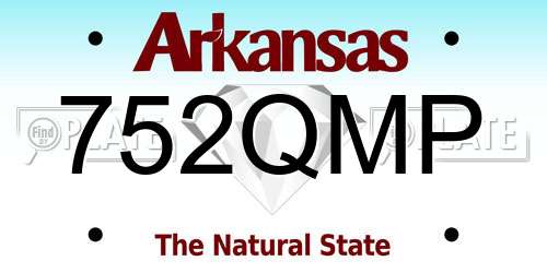 752QMP Arkansas License Plate