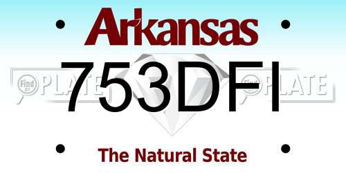 753DFI Arkansas License Plate