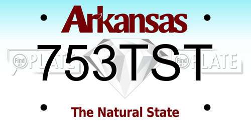 753TST Arkansas License Plate