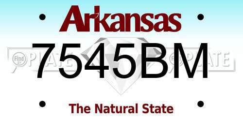 7545BM Arkansas License Plate