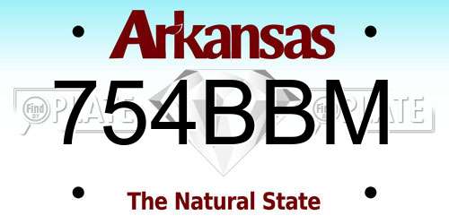 754BBM Arkansas License Plate