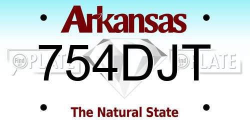 754DJT Arkansas License Plate