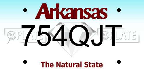 754QJT Arkansas License Plate