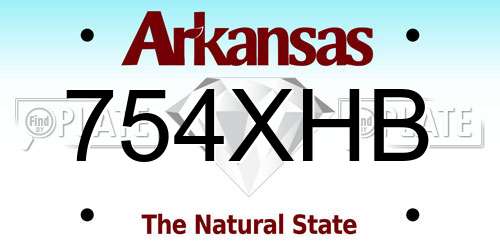754XHB Arkansas License Plate