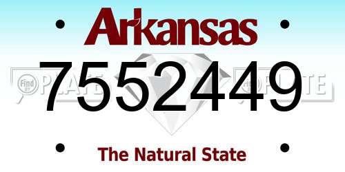 7552449 Arkansas License Plate