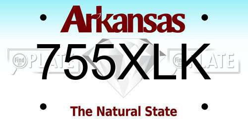 755XLK Arkansas License Plate