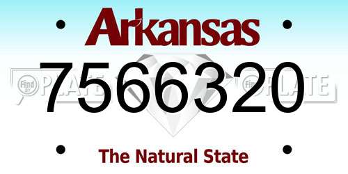 7566320 Arkansas License Plate