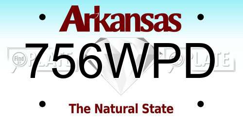 756WPD Arkansas License Plate