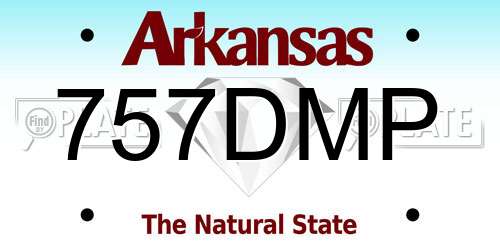 757DMP Arkansas License Plate