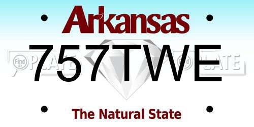 757TWE Arkansas License Plate
