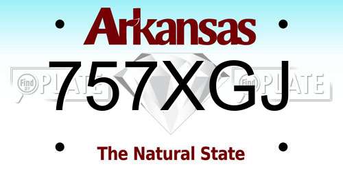 757XGJ Arkansas License Plate