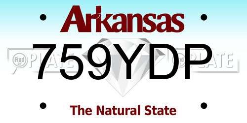 759YDP Arkansas License Plate