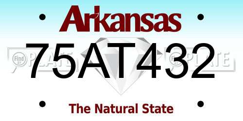 75AT432 Arkansas License Plate