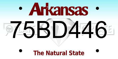 75BD446 Arkansas License Plate
